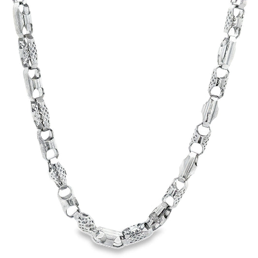 Silver Designer Geometric Chain