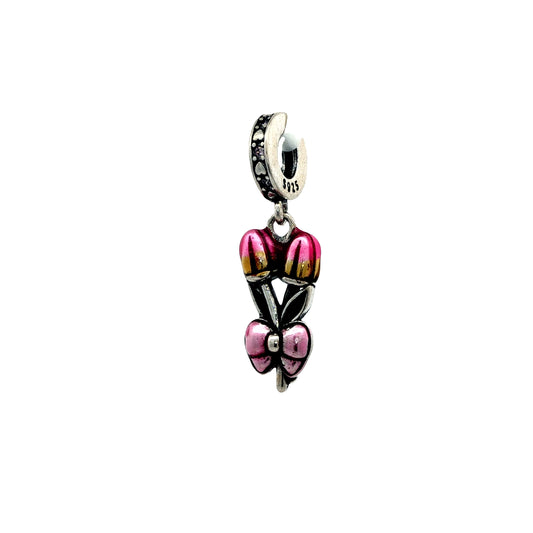 Pink Double-Bow Charm