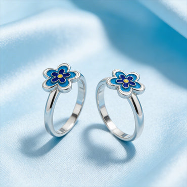 Azure Bloom Toe Ring