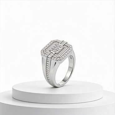 Imperial Baguette Diamond Statement Ring