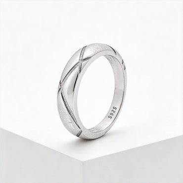 Infinity Cross Band Ring