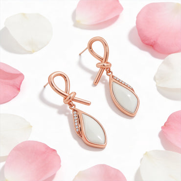 Rose Knot Elegance Drop Earrings