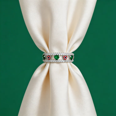 Evil Eye Emerald Charm Band