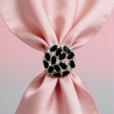 Midnight Onyx Cluster Ring