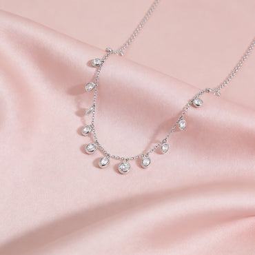 Dazzle Drop Charm Necklace