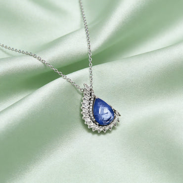 Royal Sapphire Teardrop Pendant