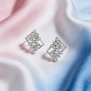 Floral Radiance Frame Earrings