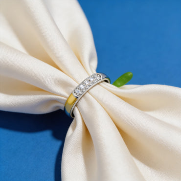 Golden Arc Diamond Ring