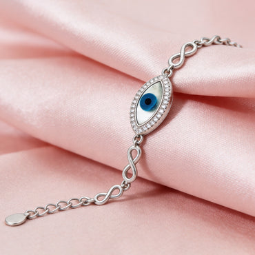Evil Eye Infinity Charm Bracelet