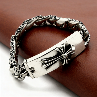 Iron Cross Statement Bracelet
