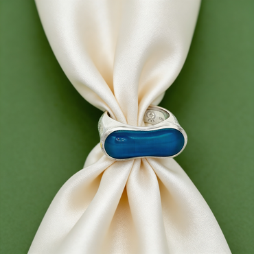 Azure Wave Statement Ring