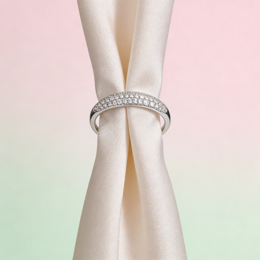 Luminous Pavé Curve Ring