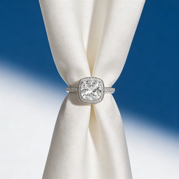 Classic Cushion Cut Halo Ring