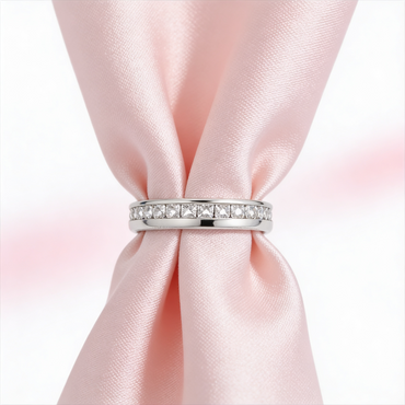 Princess Cut Channel Band Ring