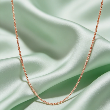 Rose Gold tone 925 silver Textured Chain