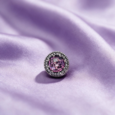 Elegant Pink Crystal Charm