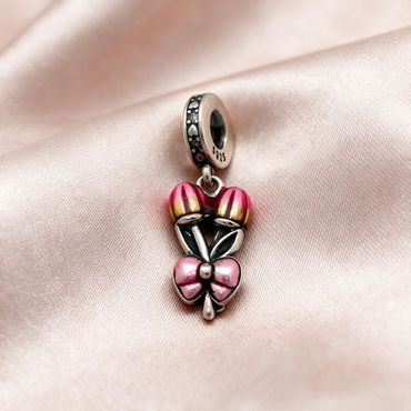 Pink Double-Bow Charm
