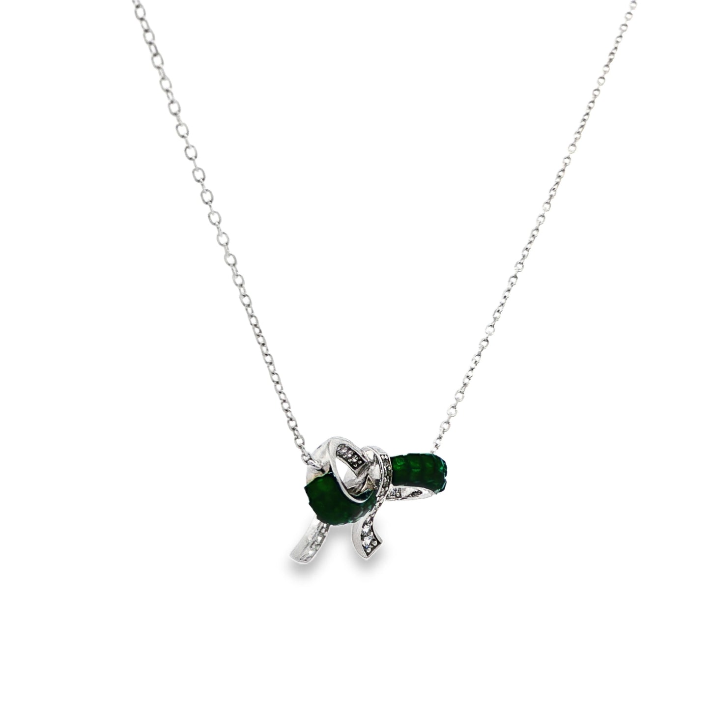 Emerald Ribbon Grace Pendant