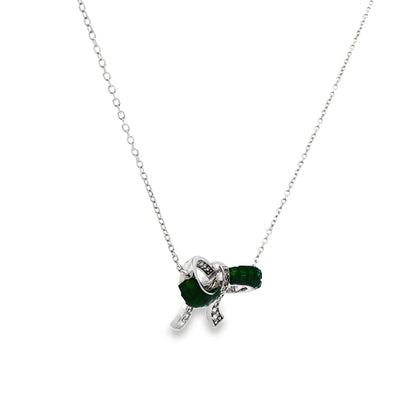 Emerald Ribbon Grace Pendant