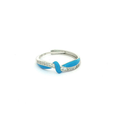 Delicate silver and turquoise ring