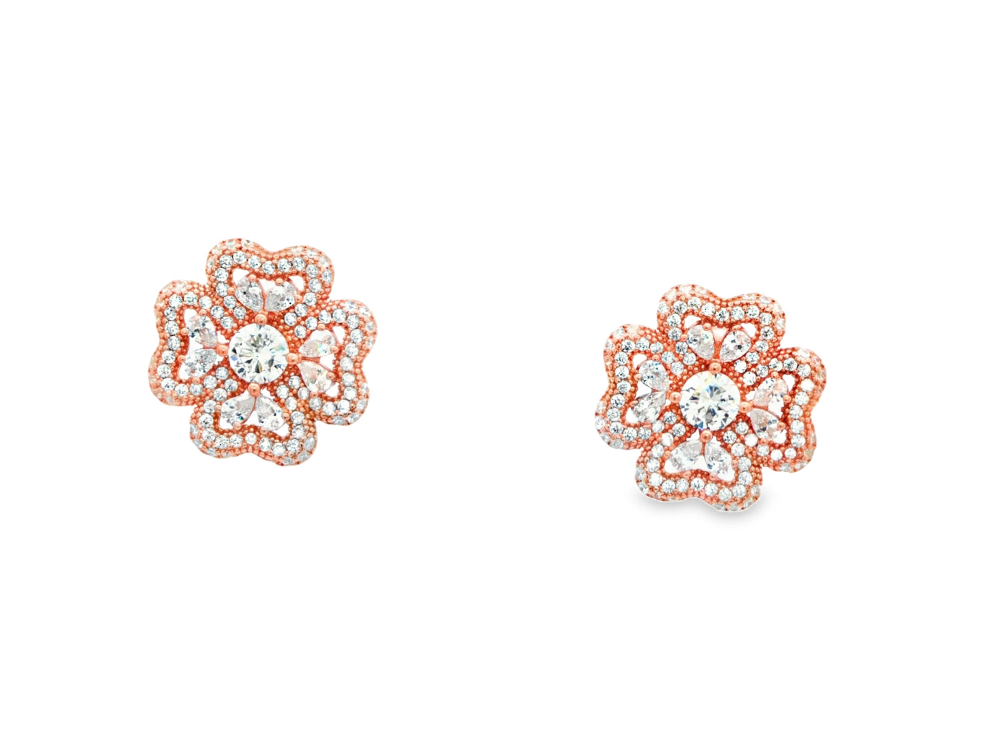 Rose Radiance Floral Studs