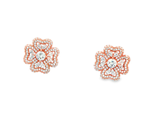 Rose Radiance Floral Studs
