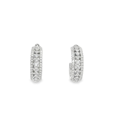 Celeste Sparkle Hoop Studs