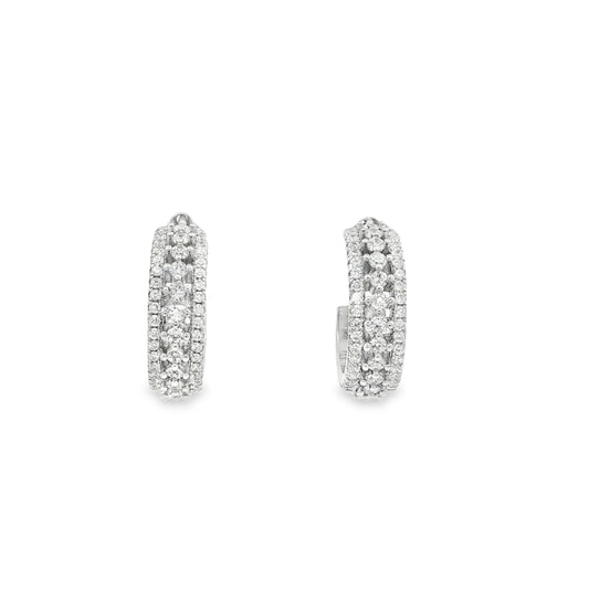 Celeste Sparkle Hoop Studs