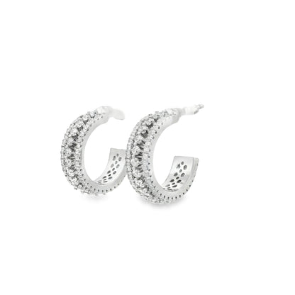 Celeste Sparkle Hoop Studs