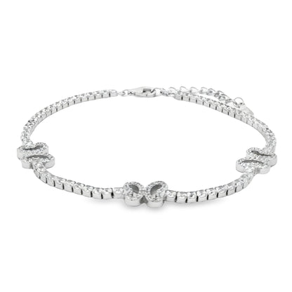 Infinity sparkle bracelet close-up shot