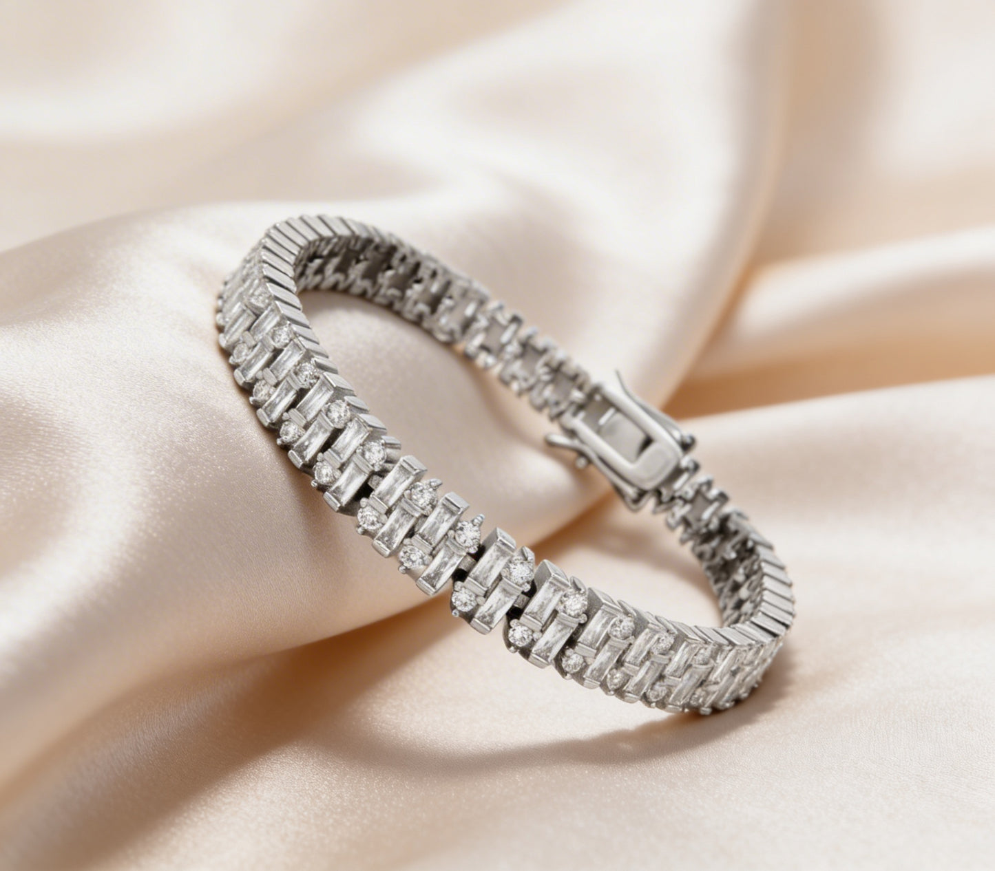 Baguette Luxe Tennis Bracelet