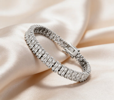 Baguette Luxe Tennis Bracelet