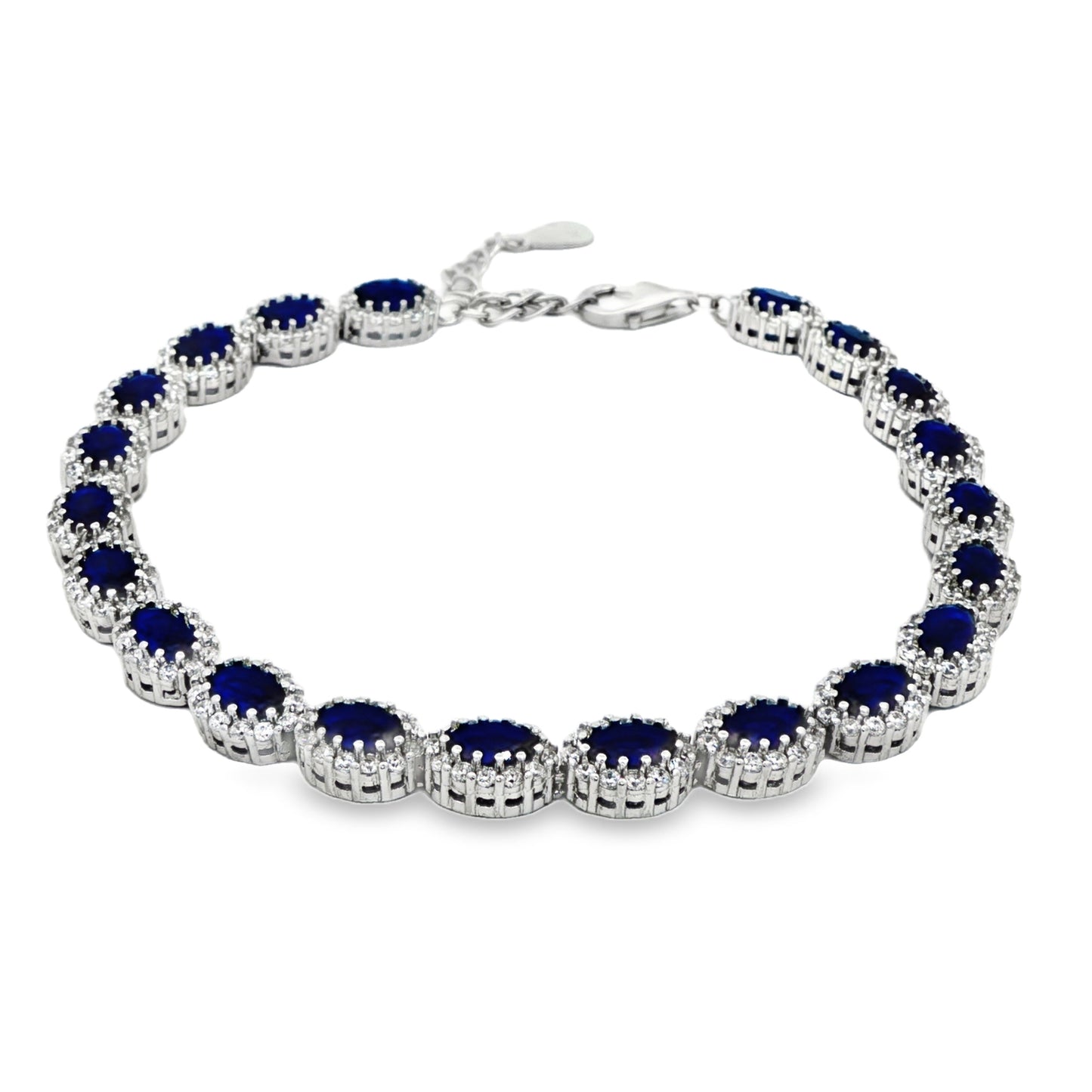 Elegant sapphire and diamond bracelet