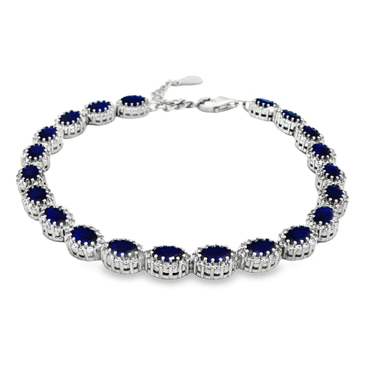 Elegant sapphire and diamond bracelet