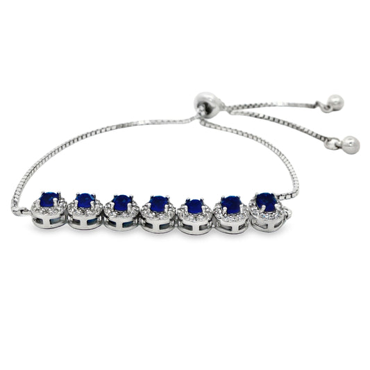 Elegant sapphire and diamond bracelet
