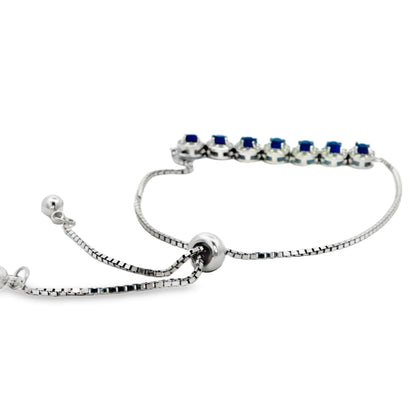 Elegant sapphire and diamond bracelet