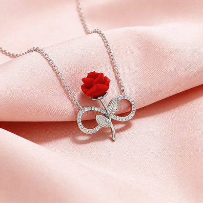 Eternal Rose Infinity Pendant Set