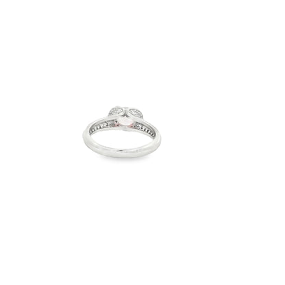 Elegant opal and diamond ring close-up