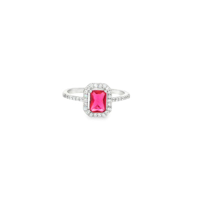 Elegant pink ruby and diamond ring