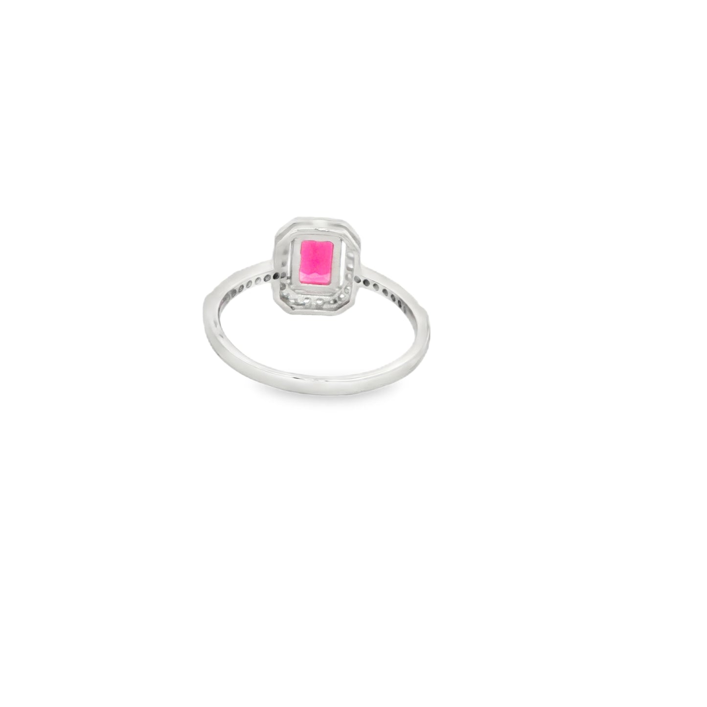 Elegant pink ruby and diamond ring