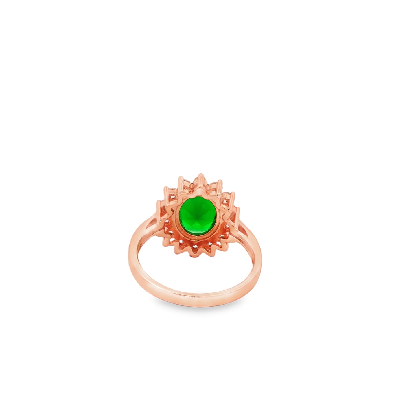 Elegant emerald and diamond ring