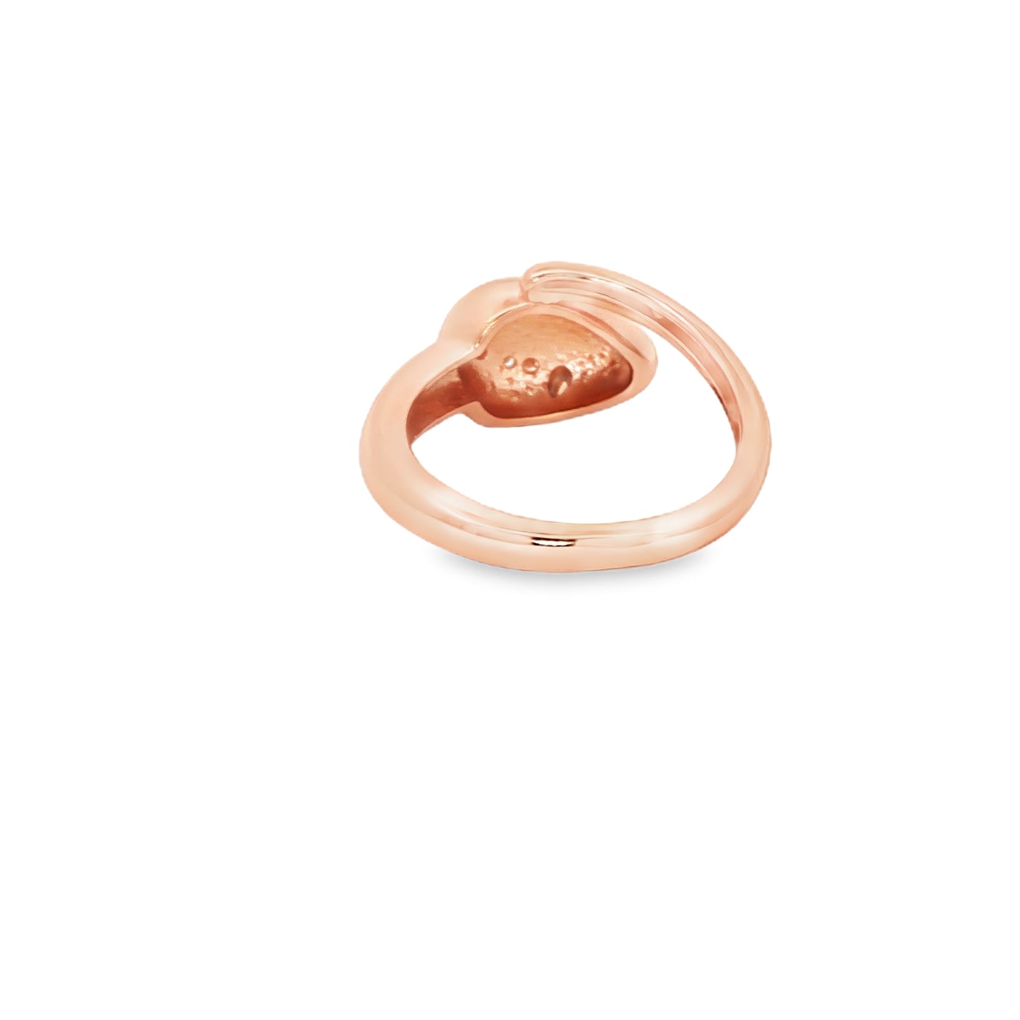 Rose silver snake ring with sapphire eyes