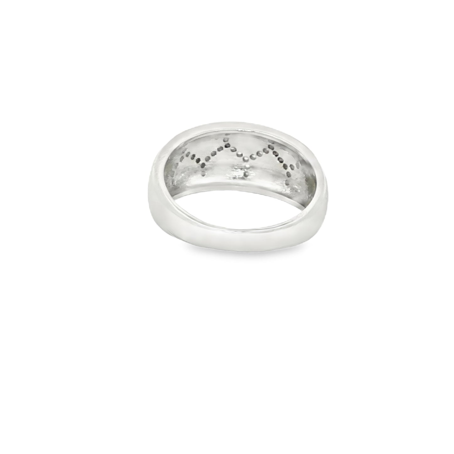 Honeycomb opal and diamond ring