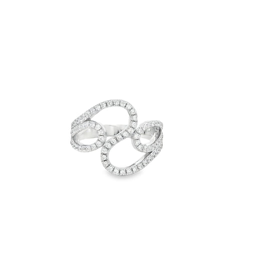 Elegant diamond-encrusted silvar  ring