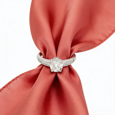 Elegant solitaire engagement ring