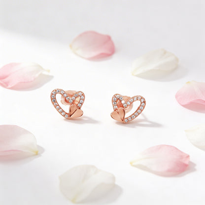 Twin Heart Glow Studs