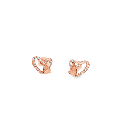 Twin Heart Glow Studs