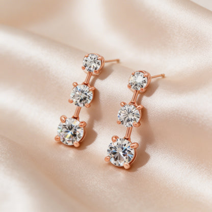 Trio Gleam Drop Studs