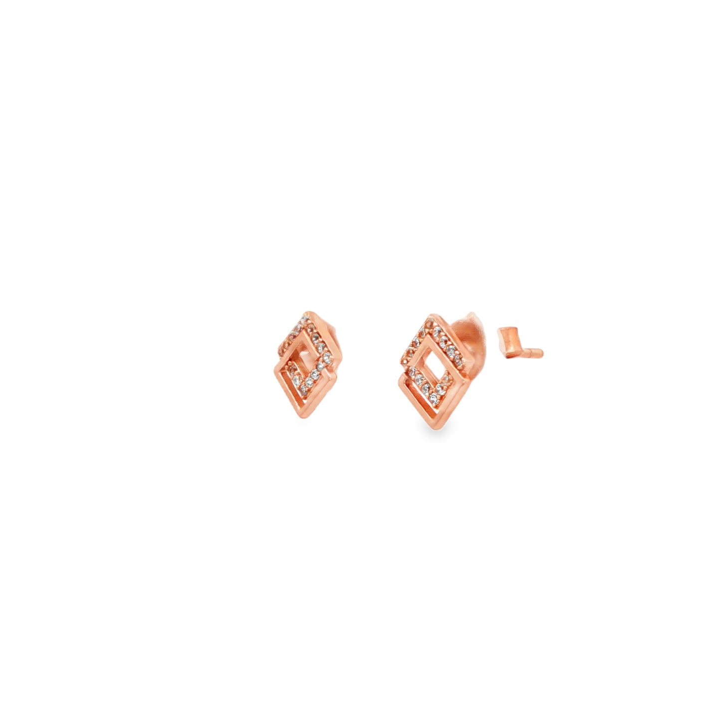 Rosé Geometric Glow Studs