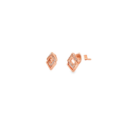 Rosé Geometric Glow Studs